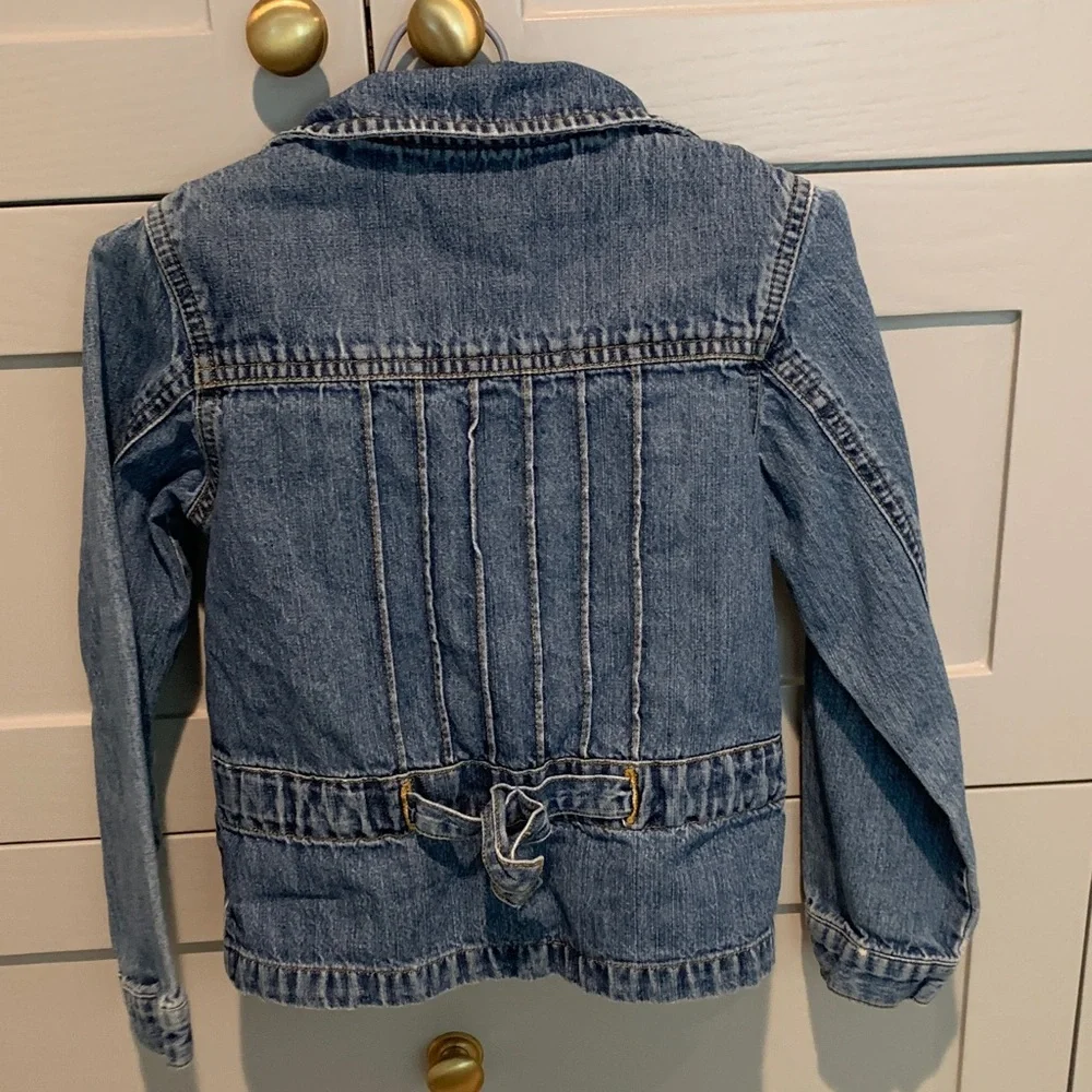 Girls' Jean denim distressed Jacket - Blue -